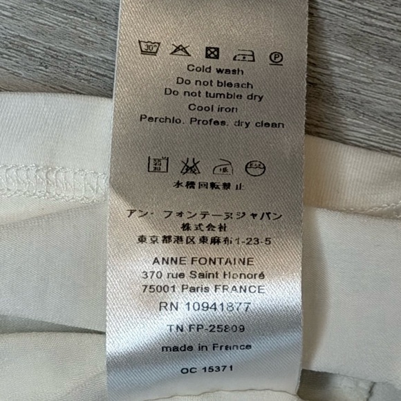 Anne Fontaine Stilla White Ruffle Sleeveless Blouse Womens size Small French 38 - Picture 9 of 10